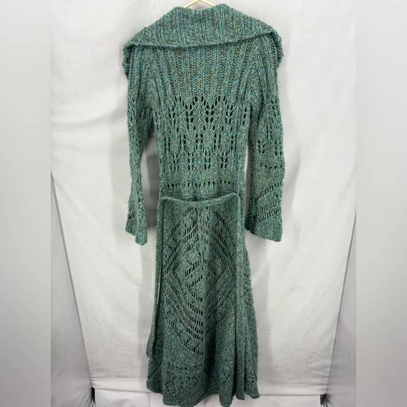 Free People Knit Duster Cardigan Boho Long Sweater Women’s Size Small bohemian - Picture 3 of 10